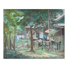 Sofronio y Mendoza, Rural Scene, oil on canvas