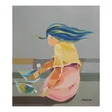 Untitled by Oscar Zalameda, oil on canvas, sold Jul 2024