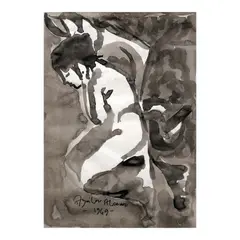 Nude Series by Federico Aguilar Alcuaz, watercolor on paper, sold Jul 2024