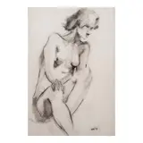Onib Olmedo, Nude, charcoal on paper