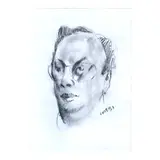Onib Olmedo, Portrait, charcoal on paper