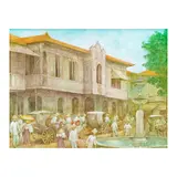 Antonio Mahilum, Plaza, acrylic on canvas