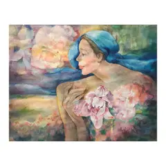 Untitled by Lydia Velasco, watercolor on paper, sold Jul 2024