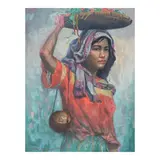 Loreto Racuya, Vendor, oil on canvas