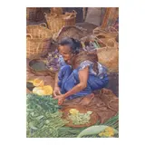 Amante, Vendor, watercolor on board