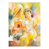 Jun Martinez, Harana, watercolor on paper