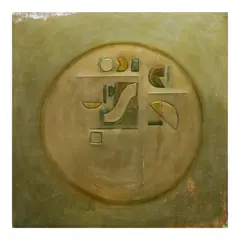 Antonio Ramboyong, In the Green Circle, oil on aluminum