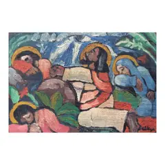 Norma Belleza, Pagdadalamhati, oil on canvas