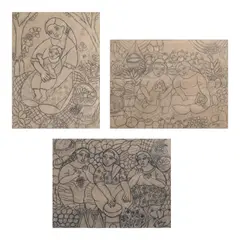 Norma Belleza, a.) Mag - Ina b.) Mag-Puprutas (Pamilya) c.) Mag Puprutas, a.) pencil on paper <br /> b.) pencil on paper <br /> c.) pencil on paper