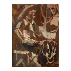 Old Man by Romeo Tabuena, oil on masonite board, sold Jul 2024