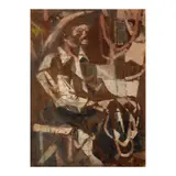 Romeo Tabuena, Old Man, oil on masonite board