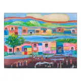 Manuel Baldemor, Riverside, mixed media on canvas