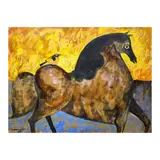 Paco Gorospe, Bird on Horse, oil on canvas