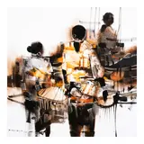 Paco Gorospe, Vendors, oil on canvas