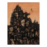Twilight Cascade by Juvenal Sansó Garrit, ink on paper, sold Jul 2024
