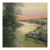 Crispin Lopez, Landscape, oil on canvas