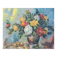 Edgar Doctor, Still Life (Flower), oil on canvas