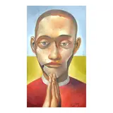 Emmanuel Garibay, Dasal, oil on wood