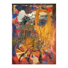 Untitled by Jigger Cruz, oil on paper, sold Jul 2024