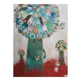 Farley del Rosario, Wisdom in Wood, oil on canvas