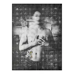 Faye Aleya Abantao, How Sacred is Idleness When I'm On My Own, digital image transferred on paper, gouache on paper