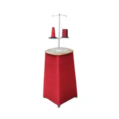 Raffy Napay, Mana-Nahi / Mother And Child, Stool, thread, 2 spool metal thread holder