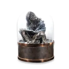 Daniel dela Cruz, There is Light Within, mixed metals in glass vitrine on a lighted metal<br /> base