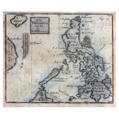 Rob Morden, The Philippine Isles, hand-colored, ink on metal plate