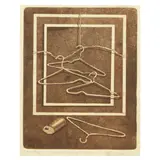 Francisco Collantes, Hangers in Sepia Space with Thin Can, lithograph A/P 2/5