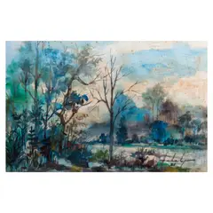 Leonardo Hidalgo, Landscape II, watercolor on paper