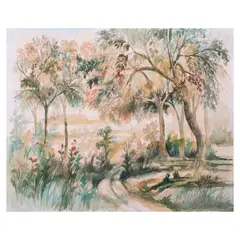 Leonardo Hidalgo, Trees, watercolor on paper
