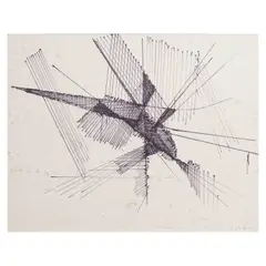 Abstract by Fernando Zóbel de Ayala y Montojo, pen and ink on paper, sold Apr 2024