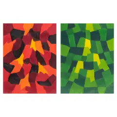 Hernando R. Ocampo, a.) Untitled b.) Untitled, a.) oil on paper<br /> b.) oil on paper