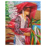 Fil Dela Cruz, "Diwata" Helobung IV, acrylic / pastel on handmade on paper