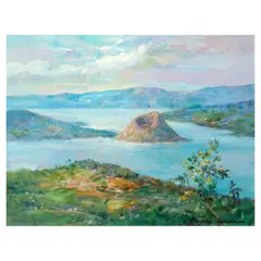 Abe Lucas, Taal Lake View, oil on canvas