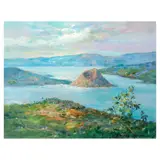 Abe Lucas, Taal Lake View, oil on canvas