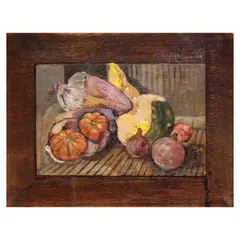 Puso ng Saging by Demetrio Diego, oil on wood, sold Apr 2024