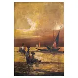 Enrico Zablan, Karagatan, oil on canvas