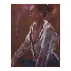 Hermès Alègrè, Portrait of a Lady, pastel on paper