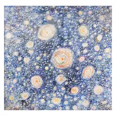 Galaxy I by Macario Vitalis, oil on canvas, sold Apr 2024