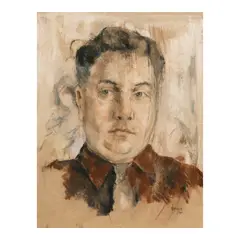 Macario Vitalis, Portrait of a Man, tempera on paper