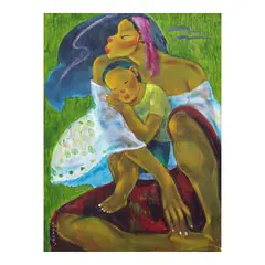 Lydia Velasco, Mother and Child, oil on canvas