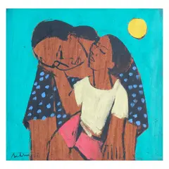 Anak by Angelito Antonio, oil on wood, sold Apr 2024