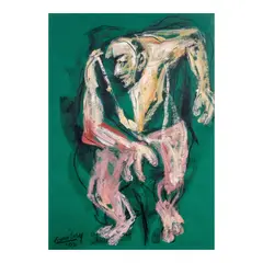 Untitled by Emmanuel Garibay, acrylic on paper, sold Apr 2024