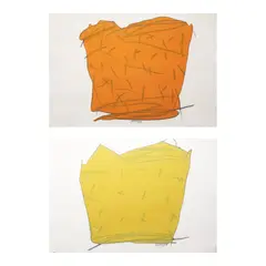 Roberto Chabet, a.) Untitled b.) Untitled, acrylic and pencil on paper each