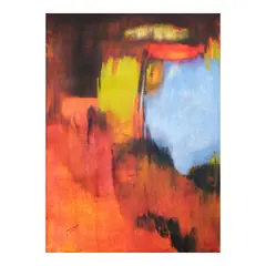 Abstraction by Florencio B. Concepcion, oil on paper, sold Apr 2024