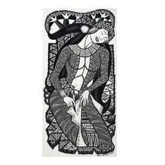 Gen Alcantara, Maiden, rubber cut print
