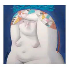 Roel Obemio, Nude, pastel and graphite on paper