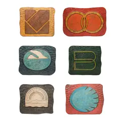 Manuel Baldemor, a.) Untitled b.) Untitled c.) Untitled d.) Untitled e.) Untitled f.) Untitled, carved hardwood each