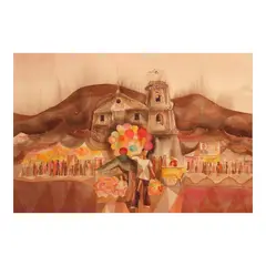 Simbang Gabi by Manuel Baldemor, watercolor on paper, sold Apr 2024